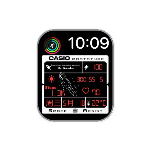 CASIO卡西欧数字太空人7系列表盘