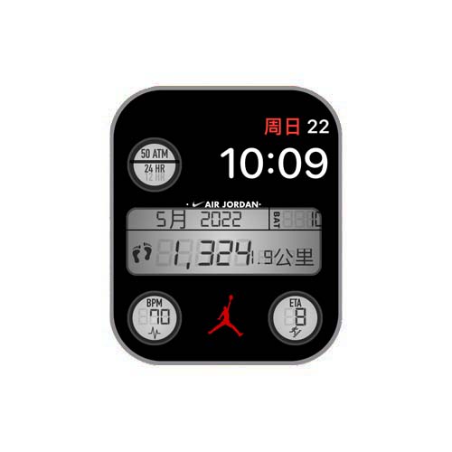 乔丹数字运动表盘