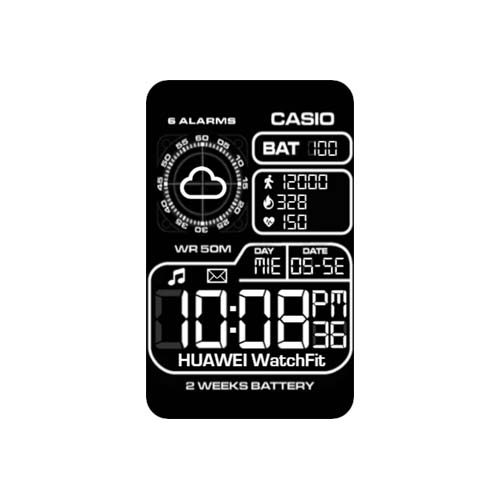 CASIO卡西欧数字华为Watch Fit表盘