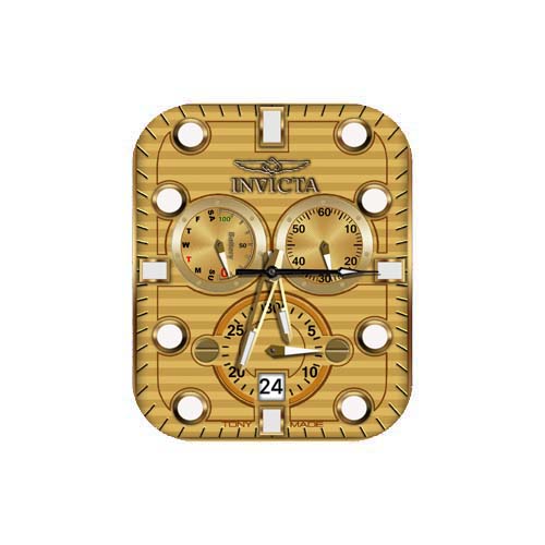 INVICTA因维克塔数字指针金色表盘