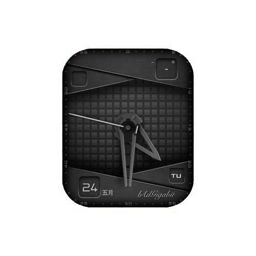 简约数字指针黑色表盘