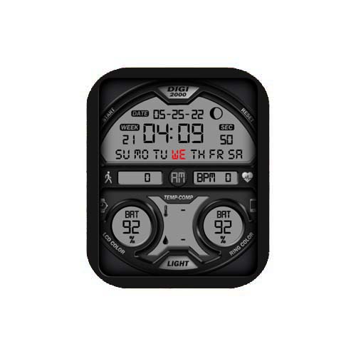 数字运动黑色表盘