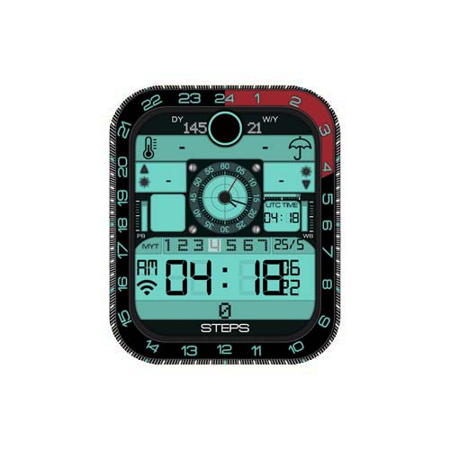 数字天气温度运动表盘