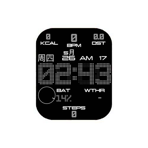 数字黑色运动表盘