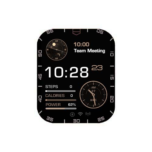 数字指针运动黑色表盘