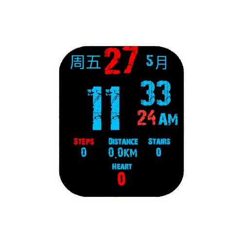 简约蓝色数字黑色表盘