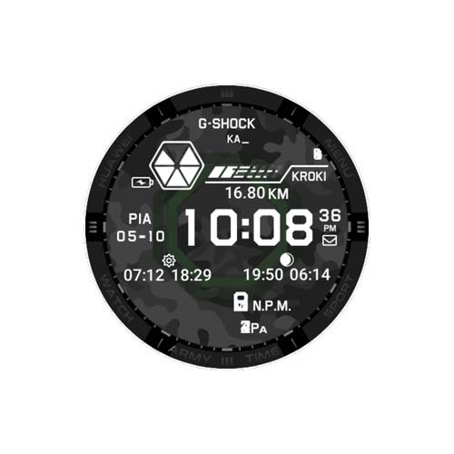 CASIO卡西欧迷彩GT/GT2 46mm数字表盘