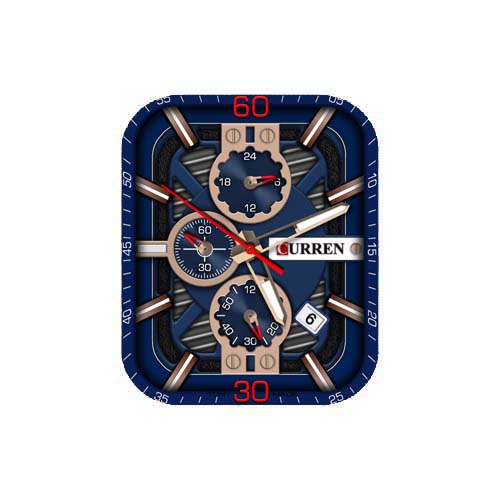 CURREN卡瑞恩数字指针表盘