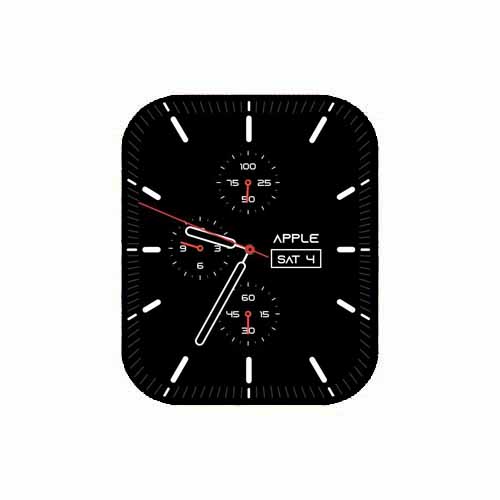 简约数字指针APPLE表盘