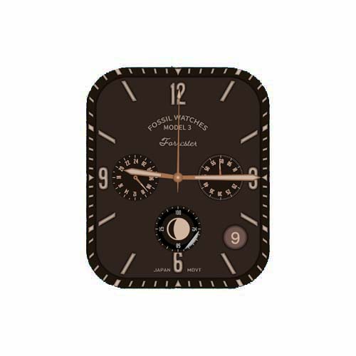 Fossil化石数字指针表盘