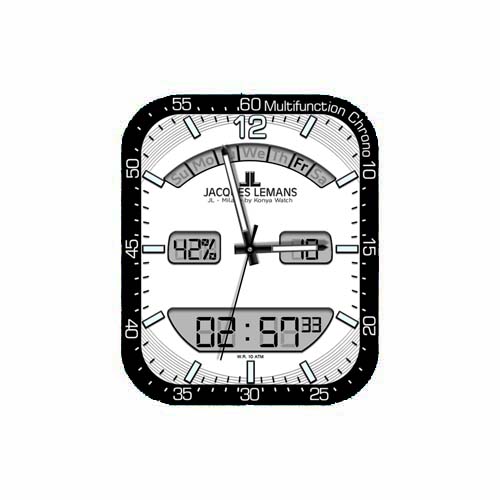 Jacques Lemans雅克利曼数字指针表盘