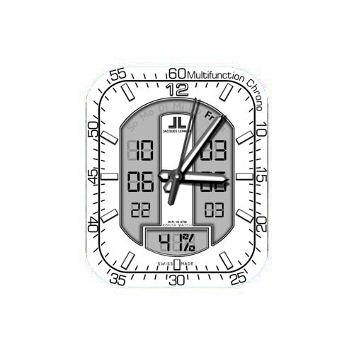 Jacques Lemans雅克利曼数字指针表盘