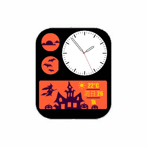 搞怪万圣节数字指针表盘