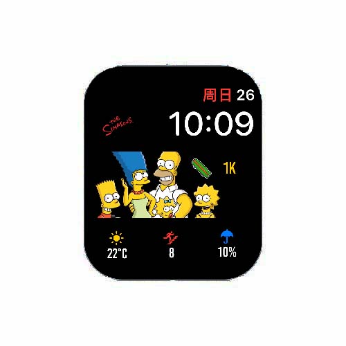 辛普森一家天气运动数字表盘