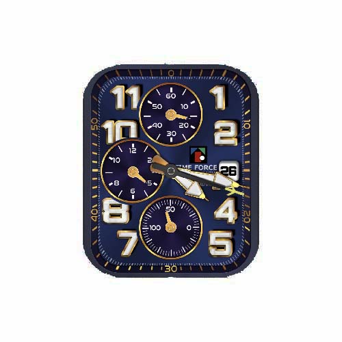 TIME FORCE数字指针蓝色表盘