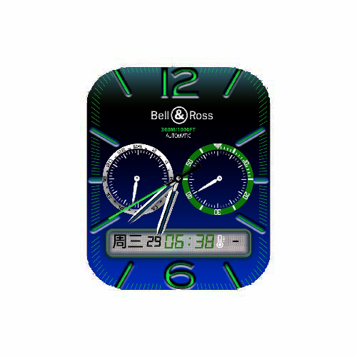 Bell&Ross柏莱士数字指针表盘