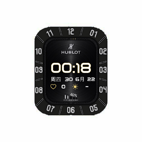 HUBLOT宇舶数字天气黑色表盘