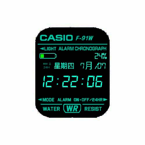 CASIO卡西欧数字表盘