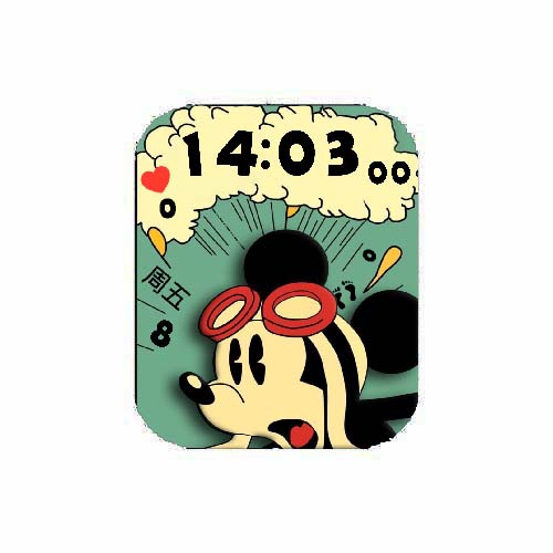 迪士尼米奇数字心率运动表盘