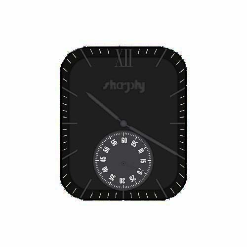 简约黑色数字指针表盘