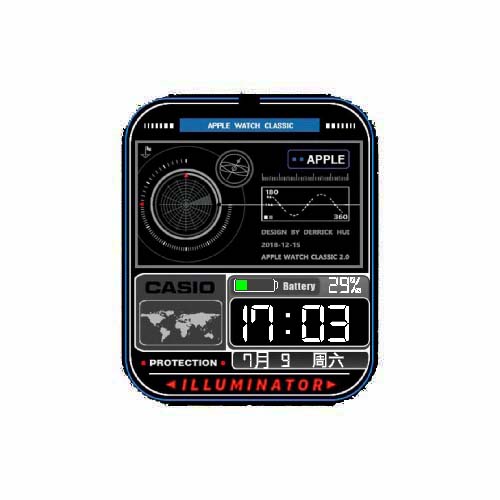 CASIO卡西欧数字运动表盘