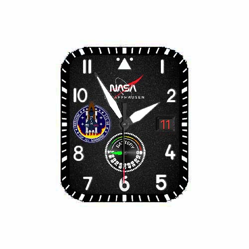 NASA数字指针黑色表盘