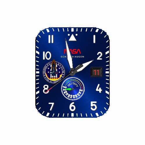 NASA数字指针蓝色表盘