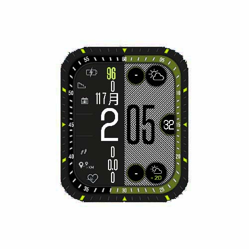 数字运动黑色表盘