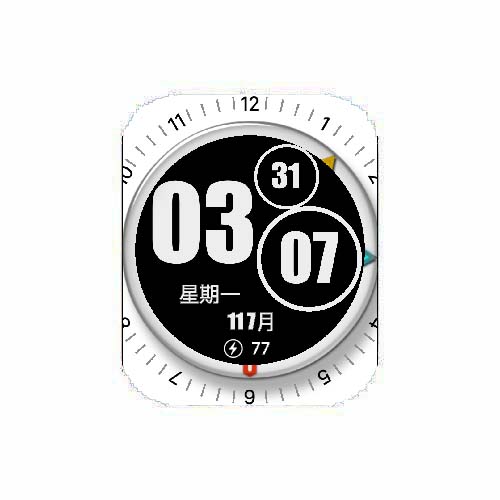 大数字指针白色表盘