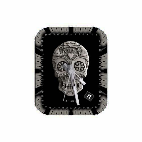 骷髅头花纹指针表盘