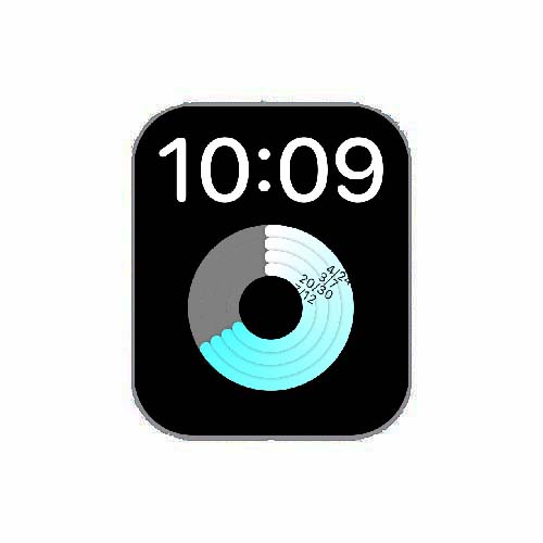 简约数字运动环表盘