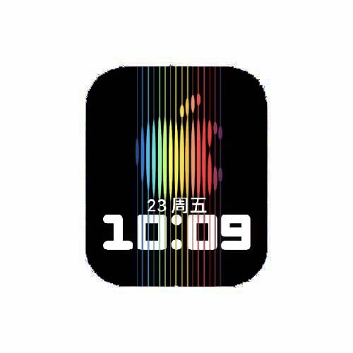 彩色线条数字人像原生表盘