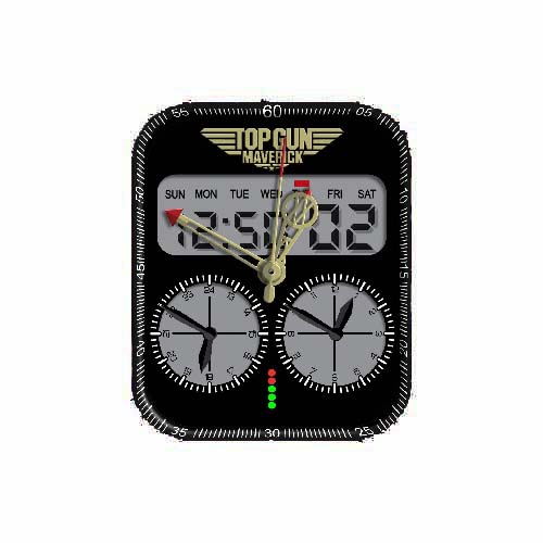 简约数字指针黑色表盘