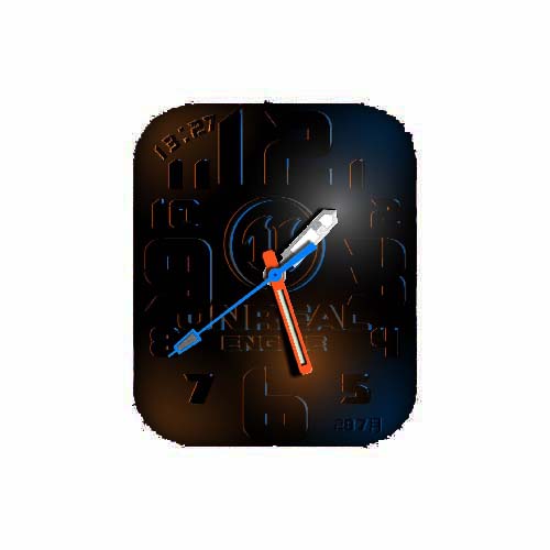 简约指针黑色表盘