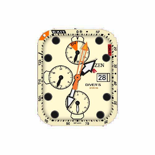 CITIZEN西铁城指针表盘