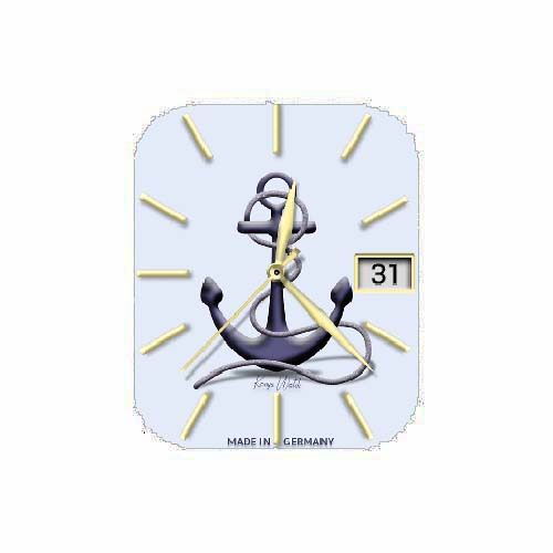 简约船锚指针日期表盘