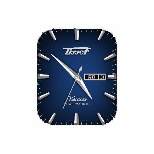 简约数字指针蓝色表盘