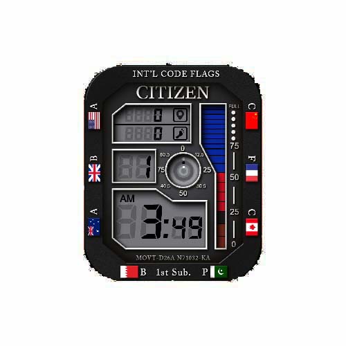 CITIZEN西铁城数字指针表盘