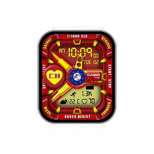 CASIO卡西欧数字指针天气运动表盘