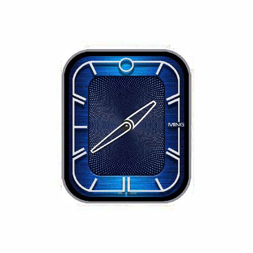 简约蓝色指针表盘