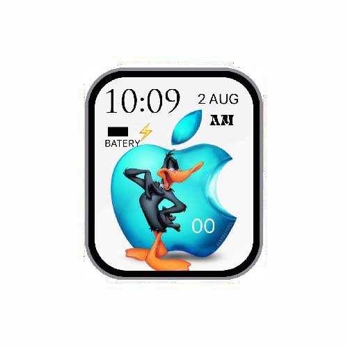 卡通鸭子数字表盘