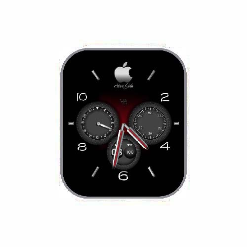 简约数字指针黑色表盘