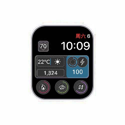 数字心率天气表盘