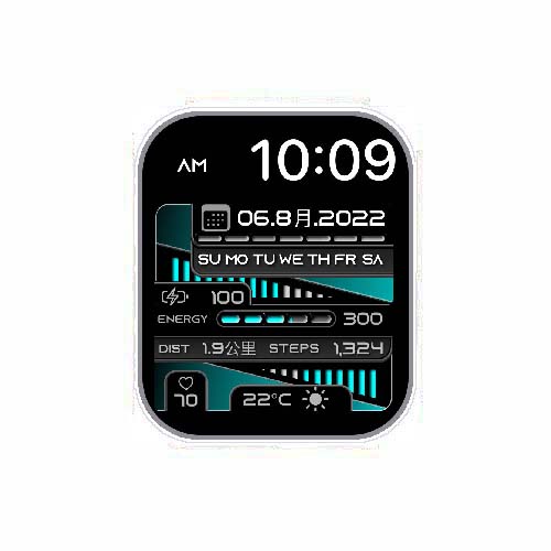 数字日期天气温度S7系列表盘