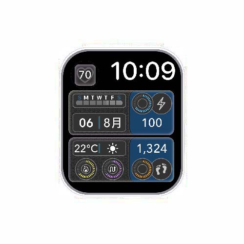 数字日期天气温度S7系列表盘