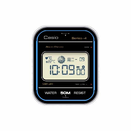 CASIO卡西欧数字运动表盘