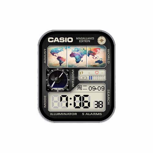 CASIO卡西欧数字指针表盘