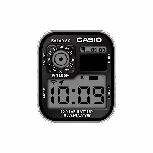 CASIO卡西欧数字运动表盘