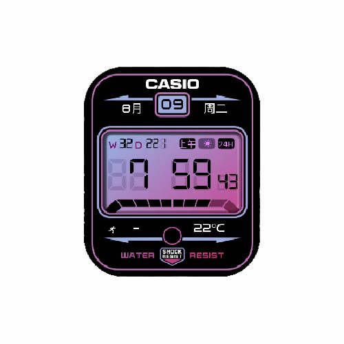 CASIO卡西欧数字运动表盘