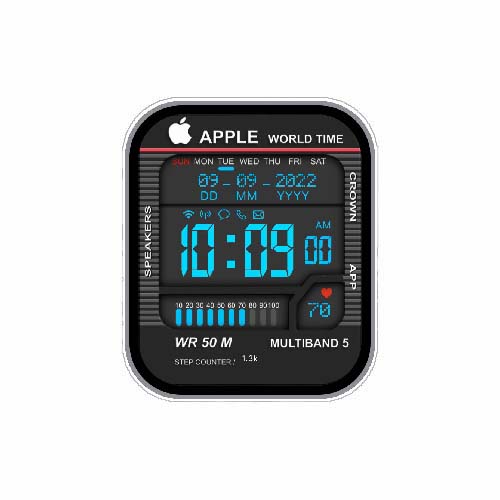 APPLE数字运动黑色表盘